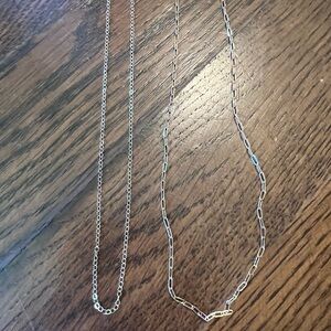 Mini Paperclip chain and rolo style chain